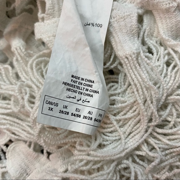 Love & Legend Macrame Tank with Tassels Plus sz 3X - Picture 3 of 4